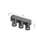 InLight Φωτιστικό LED 6W 3000K για Ultra-Thin μαγνητική ράγα σε μαύρη απόχρωση D:12,5cmX5,5cm (T03601-BL)