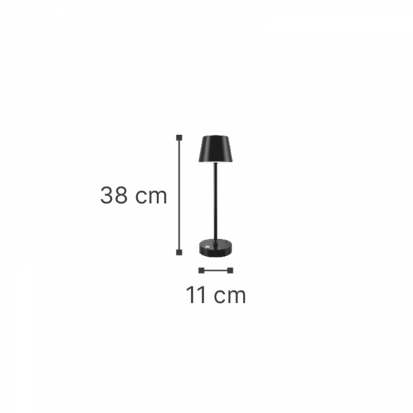 it-Lighting Tahoe Rechargeable LED 2W 3CCT Touch Table Lamp White D:38cmx11cm (80100220)