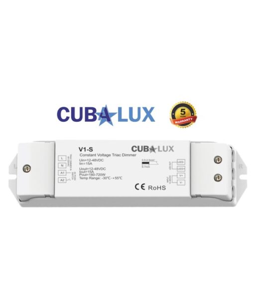 LED Controller Dimmer Triac – Push Button  15A 12/48Vdc  CUBALUX CL13-0611