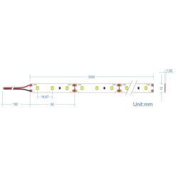 LED Ταινία 14.4W 12V CUBALUX Dimmable 1108lm/m 3000K Θερμό 5 Μέτρα CL50-0015