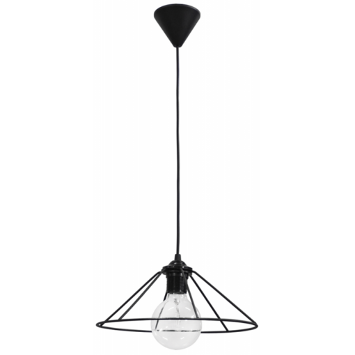 Φωτιστικό Μεταλλικό FUN-350/24 1L  Κρεμαστό   Μαύρο  Heronia – 31-0961