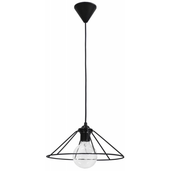 Φωτιστικό Μεταλλικό FUN-350/24 1L  Κρεμαστό   Μαύρο  Heronia – 31-0961