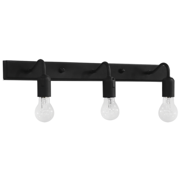 Φωτιστικό ράγα 3φωτη  AS-25ΑΡ 3/L Μαύρο  Απλίκα Μεταλλικό Heronia – 31-1206