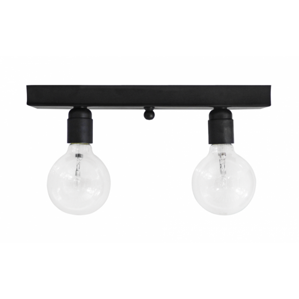 Φωτιστικό ράγα 2φωτη  ΚΑ-01CE Μαύρο  2L Heronia – 31-0755