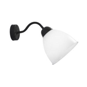 Φωτιστικό τοίχου  AS-26ΑΡ 45Μ OVO  Μαύρο -Λευκό Heronia – 31-1193