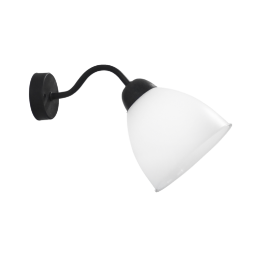 Φωτιστικό τοίχου  AS-26ΑΡ 45Μ OVO  Μαύρο -Λευκό Heronia – 31-1193