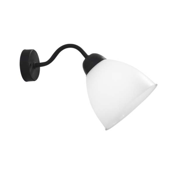 Φωτιστικό τοίχου  AS-26ΑΡ 45Μ OVO  Μαύρο -Λευκό Heronia – 31-1193