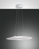 Κρεμαστό Φωτιστικό   Fabas Luce Vela LED 24W  Λευκό Dimmable  3400lm Θερμό 3000K – 3625-40-102