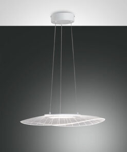 Κρεμαστό Φωτιστικό   Fabas Luce Vela LED 24W  Λευκό Dimmable  3400lm Θερμό 3000K – 3625-40-102