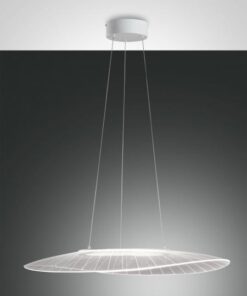 Κρεμαστό Φωτιστικό   Fabas Luce Vela LED 40W  Λευκό Dimmable  5400lm Θερμό 3000K – 3625-45-102