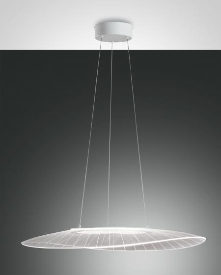 Κρεμαστό Φωτιστικό   Fabas Luce Vela LED 40W  Λευκό Dimmable  5400lm Θερμό 3000K – 3625-45-102