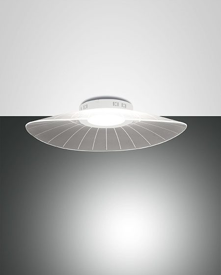 Φωτιστικό Οροφής  Fabas Luce Vela LED 24W  Λευκό Dimmable  4000lm Θερμό 3000K – 3625-61-102