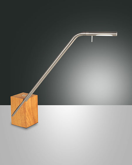 Επιτραπέζιο Φωτιστικό   Fabas Luce Viktor LED 7W  Νίκελ Σατινέ Με Dimmer  630lm Θερμό 3000K – 3385-30-178