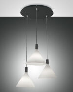 Κρεμαστό Φωτιστικό   Fabas Luce Vincent 3X E27 Λευκό     – 3665-47-102