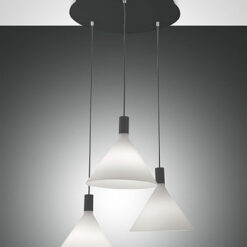 Κρεμαστό Φωτιστικό   Fabas Luce Vincent 3X E27 Λευκό     – 3665-47-102