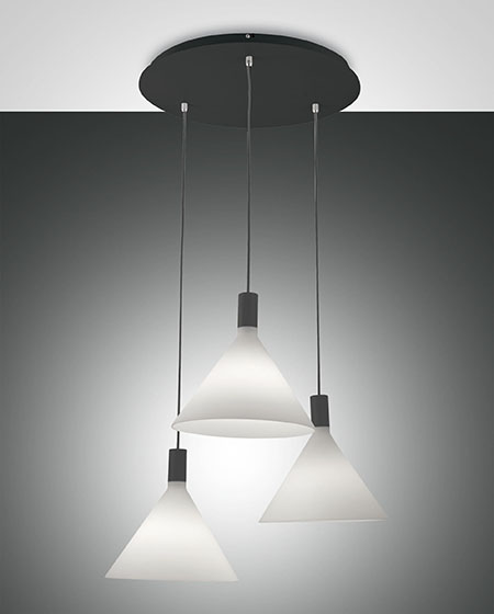 Κρεμαστό Φωτιστικό   Fabas Luce Vincent 3X E27 Λευκό     – 3665-47-102