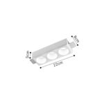 Inlight Χωνευτό τετράγωνο σποτ από γύψο 3XGU10 D:22cm (Χ0013-WH)