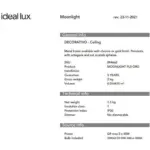 IDEAL LUX Φωτιστικό Οροφής MOONLIGHT 8xG9 Χρυσού Χρώματος – 080932