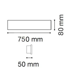 Ideal Lux Απλίκα Τοίχου Led Αλουμινίου Μαύρο 75cm 3000K Zig Zag Ap – 277226
