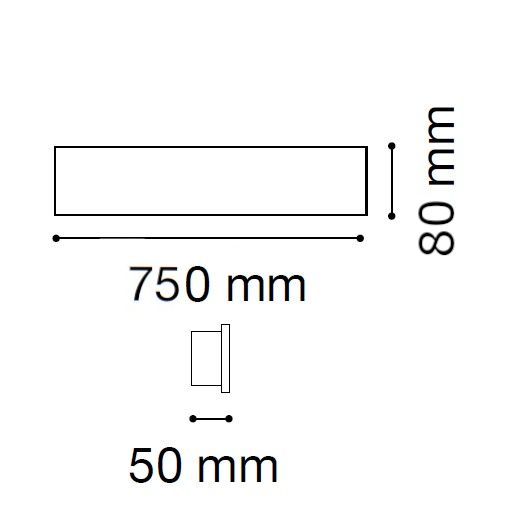 Ideal Lux Απλίκα Τοίχου Led Αλουμινίου Μαύρο 75cm 3000K Zig Zag Ap – 277226