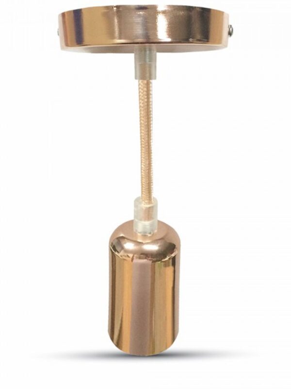 Χάλκινη μεταλλική ανάρτηση φωτιστικού, μοντέρνο σχέδιο, κρεμαστή εγκατάσταση.