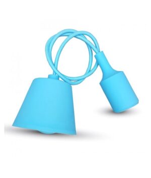 Γαλάζιο φωτιστικό με μοντέρνο σχεδιασμό και καλώδιο, ιδανικό για σύγχρονους εσωτερικούς χώρους.