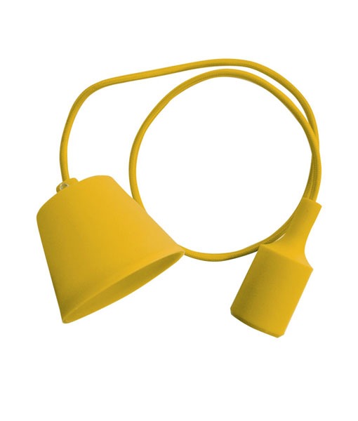 Κίτρινο φωτιστικό οροφής μοντέρνου σχεδιασμού με καλώδιο, ιδανικό για σύγχρονα σπίτια και γραφεία.