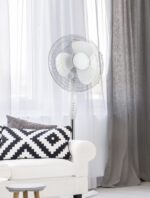 Ανεμιστήρας Δαπέδου 55W με Ορθοστάτη Λευκός με 3 Πτερύγια Φ45 ACA – FANSPWH10