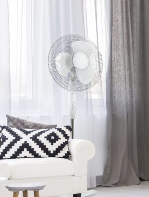 Ανεμιστήρας Δαπέδου 55W με Ορθοστάτη Λευκός με 3 Πτερύγια Φ45 ACA – FANSPWH10