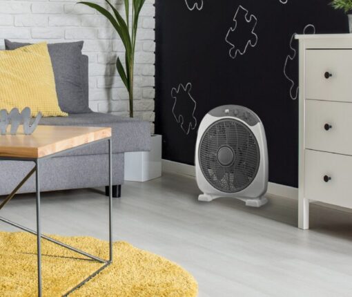 Ανεμιστήρας Επιδαπέδιος 40W Λευκός-Γκρι με 5 Γκρι Πτερύγια Φ30 ACA – FANFPG60