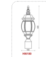 Φανάρι Ιστού Γκρι Αλουμίνιο ΙΡ44 1xΕ27 ACA – HI6180GDS