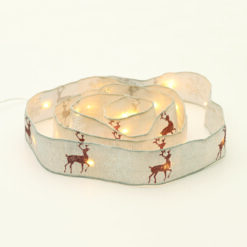 WHITE RIBBON WITH REINDEERS 20 LED ΛΑΜΠ.ΧΑΛΚΟΥ WW ΑΣΗΜΙ ΚΑΛ. ΜΠΑΤ:2XAA(ΔΕΝ ΠΕΡΙΛ) IP20 2m 30cm 1.2W ACA – X07201189