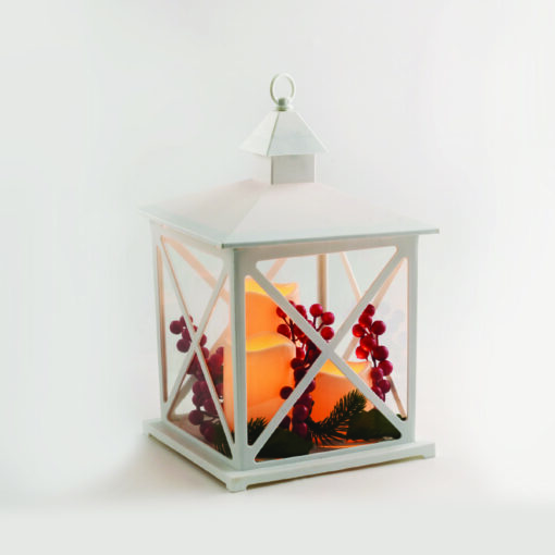 ΛΕΥΚΟ ΠΛΑΣΤΙΚΟ ΦΑΝΑΡΙ 3 ΚΕΡΙΑ ΓΚΙ 3 WW LED FLICKER ΛΑΜΠ ΜΠΑΤ:3XAAA(ΔΕΝ ΣΥΜΠ) IP20 23,5×23,5×37,5cm ACA – X0731193