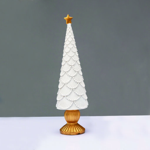 ΔΙΑΚΟΣΜΗΤΙΚΟ ΧΡΙΣΤΟΥΓΕΝΝΙΑΤΙΚΟ ΔΕΝΤΡΟ  RESIN XMAS TREE  ΛΕΥΚΟ 56cm ACA – X1556210