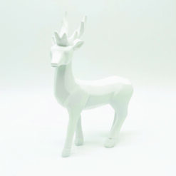 ΔΙΑΚΟΣΜΗΤΙΚΟ RESIN ΕΛΑΦΙ  ΛΕΥΚΟ 17x6x25cm ACA – X156415