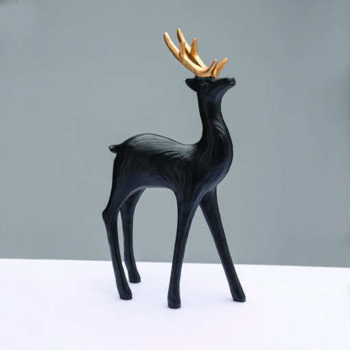 ΔΙΑΚΟΣΜΗΤΙΚΟ RESIN  ΕΛΑΦΙ ΜΑΥΡΟ 16x7x31cm ACA – X1573616