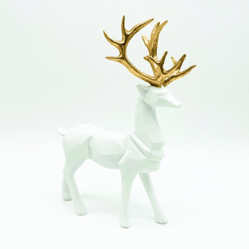 ΔΙΑΚΟΣΜΗΤΙΚΟ RESIN ΕΛΑΦΙ   ΛΕΥΚΟ  17x8x30cm ACA – X1584617