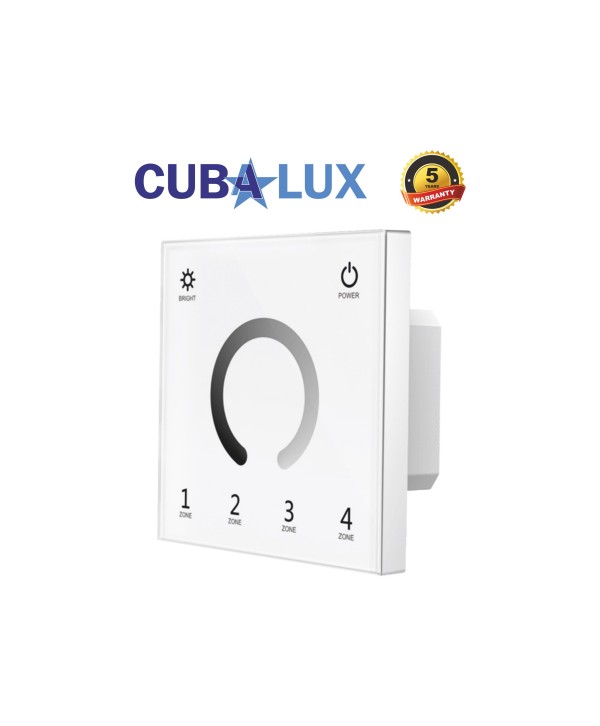 Ασύρματος – DMX512 Διακόπτης Αφής Dimming 4 Ζώνες (Λειτουργία 230VAC)  CUBALUX CL13-0977