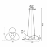 ACA DECOR Κρεμαστό Φωτιστικό LED 48w 2880lm 3000k σε Xρώμιο – HM92LEDP48CH