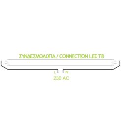 LED Λάμπα T8 G13 22W Diolamp 150cm 2150lm 320° Φυσικό Λευκό 4000K – 22T8NWE