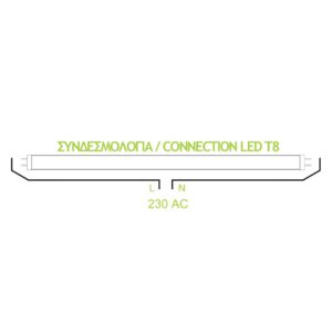 LED Λάμπα T8 G13 22W Diolamp 150cm 2150lm 320° Φυσικό Λευκό 4000K – 22T8NWE