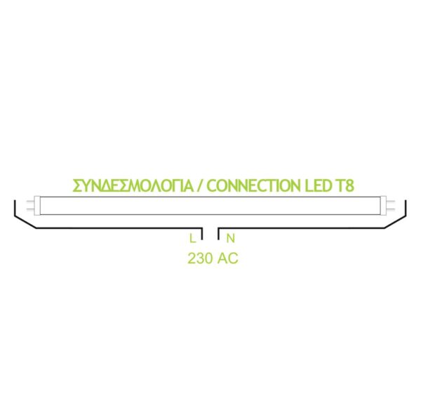 LED Λάμπα T8 G13 22W Diolamp 150cm 2150lm 320° Φυσικό Λευκό 4000K – 22T8NWE
