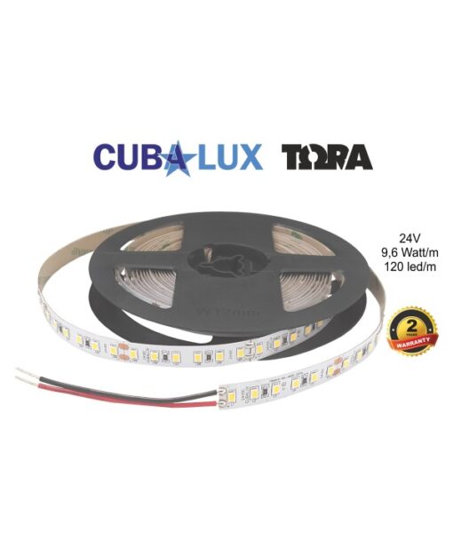 LED Ταινία 9.6W 24V CUBALUX Dimmable 883lm/m Αδιάβροχη IP65 Θερμό 2700K 5 Μέτρα CL50-0108