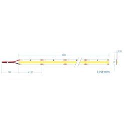 LED Ταινία 12W 24V CUBALUX Dimmable Dotless 1008lm/m  Θερμό 3000K 5 Μέτρα CL50-0112