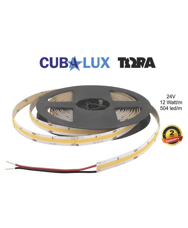 LED Ταινία 12W 24V CUBALUX Dimmable Dotless 1008lm/m  Θερμό 3000K 5 Μέτρα CL50-0112