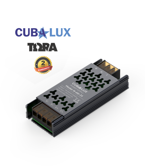 Τροφοδοτικό για LED 60W 24V Μεταλλικό CUBALUX – CL50-0054