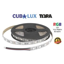 LED Ταινία 14.4W 12V CUBALUX Dimmable  Αδιάβροχη IP65 RGB Πολύχρωμη 5 Μέτρα CL50-0046