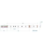 LED Ταινία 7.2W 12V CUBALUX Dimmable RGB Πολύχρωμη 5 Μέτρα CL50-0027