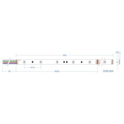 LED Ταινία 7.2W 24V CUBALUX Dimmable RGB Πολύχρωμη 5 Μέτρα CL50-0071