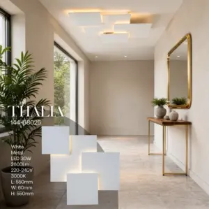 ΦΩΤΙΣΤΙΚΟ TOIXOY ΜΕΤΑΛΛIKO LED 30W 2600Lm 3000Κ 550X550mm ΛΕΥΚΟ ARTE ILLUMINA THALIA EUROLAMP – 144-58025